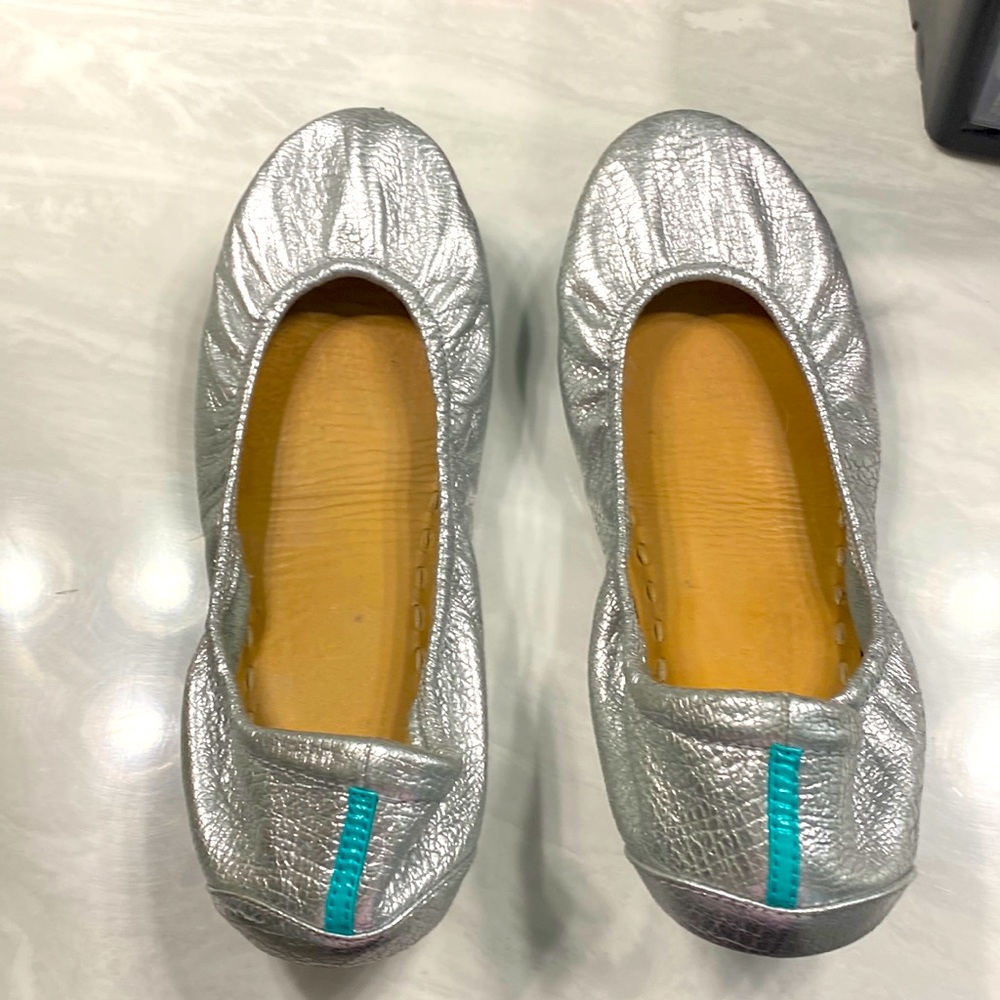 Tieks Metallic Silver Flats